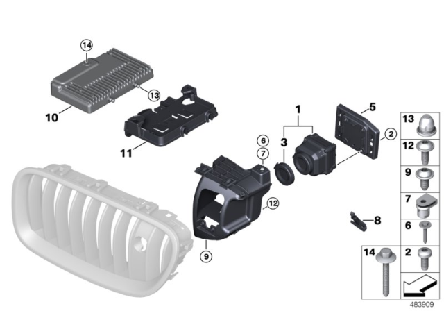 2015 BMW 535i Night Vision Camera Diagram