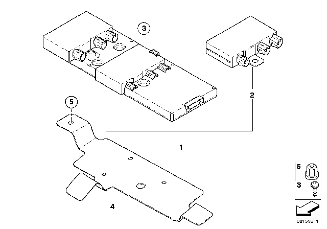 2007 BMW 750i Antenna Amplifier Diagram 1