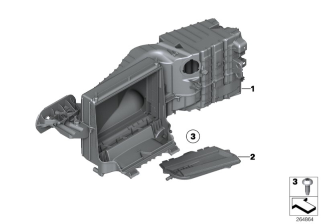 2011 BMW 750Li Base(F02) Filter Housing Diagram
