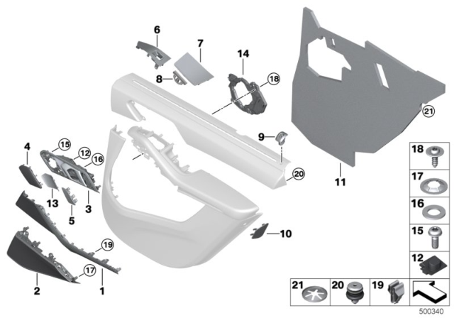 2020 BMW X5 COVER FOR HANDLE RECESS, LEF Diagram for 51416997659