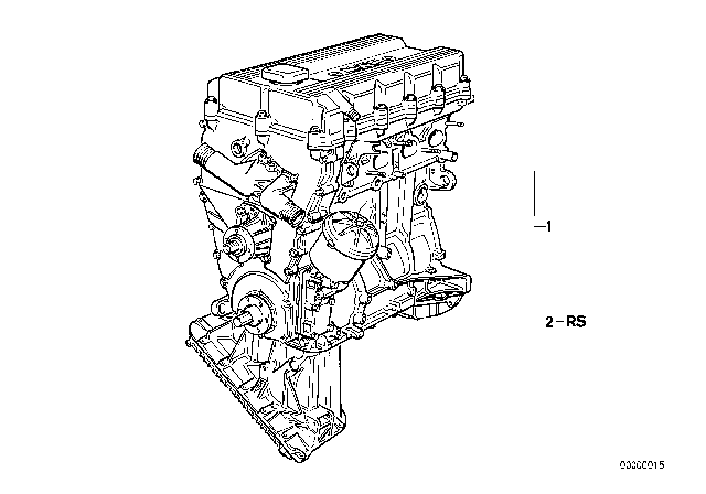 1991 BMW 318i Short Engine Diagram