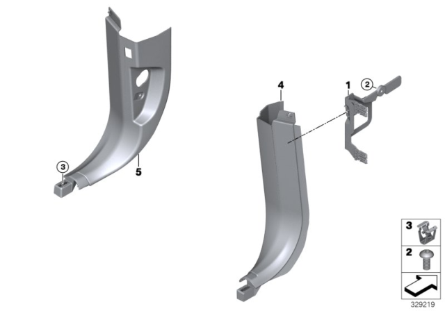 2014 BMW X5 Trim Panel Leg Room Diagram