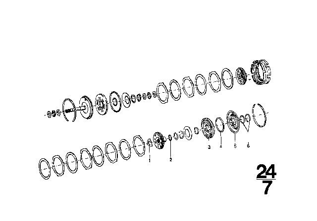 1970 BMW 2002 Drive Clutch (ZF 3HP12) Diagram 3