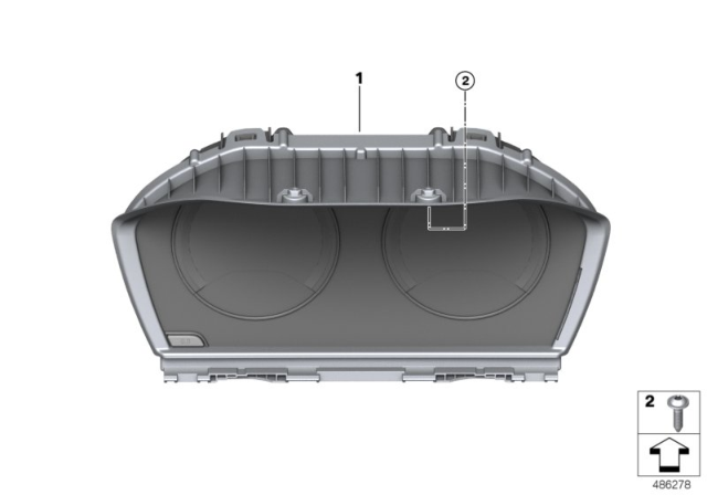 2018 BMW X2 INSTRUMENT CLUSTER Diagram for 62109840912