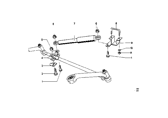 1969 BMW 2000 Tie Rods With Steering Damper Diagram