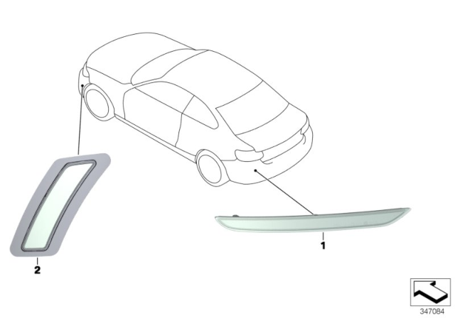 2015 BMW M235i Reflector Diagram