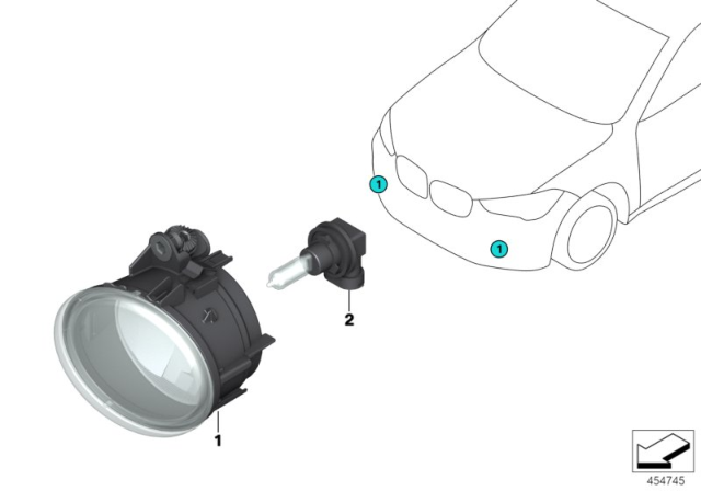 2016 BMW X1 Fog Lights Diagram