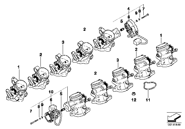 2006 BMW M6 Throttle Housing Assy Diagram