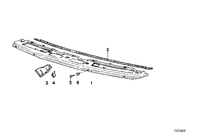 1978 BMW 733i Heater Closing Panel Diagram