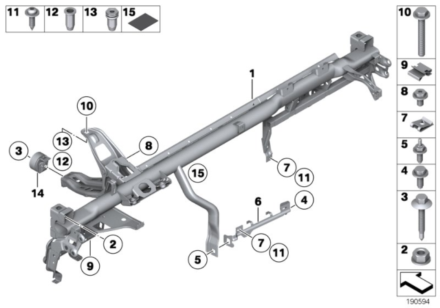 2013 BMW X1 Carrier Instrument Panel Diagram