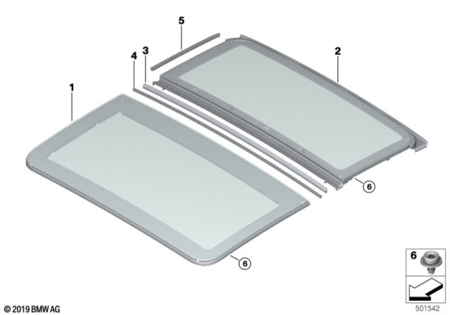 2020 BMW M235i xDrive Gran Coupe GLASS COVER, FRONT Diagram for 54109466549