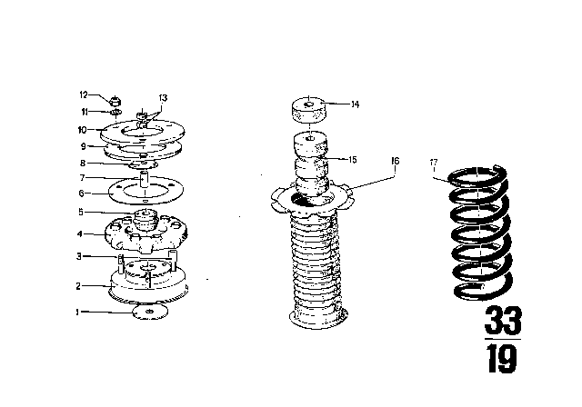 1969 BMW 2500 Spacer Tube Diagram for 33521108138