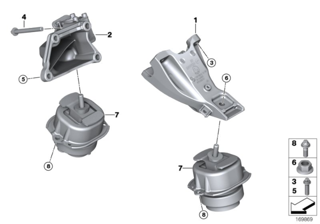 2016 BMW X5 M Engine Mount Diagram for 22116793642