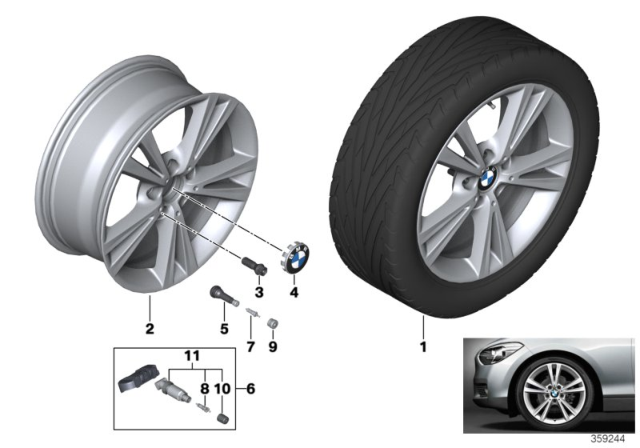 2015 BMW 228i xDrive BMW LA Wheel, Double Spoke Diagram 4