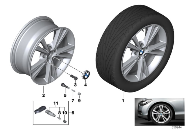 2017 BMW 230i xDrive BMW LA Wheel, Double Spoke Diagram 4