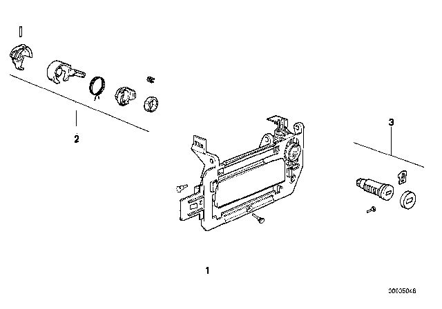 1996 BMW 840Ci Locking System, Door Diagram