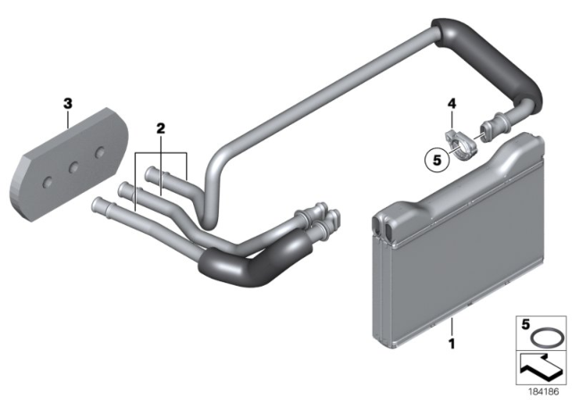 2012 BMW 650i Heater Radiator Diagram