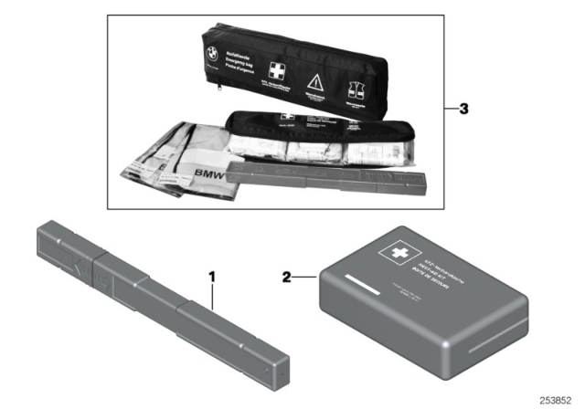 2013 BMW M3 Warning Triangle / First Aid Kit Diagram