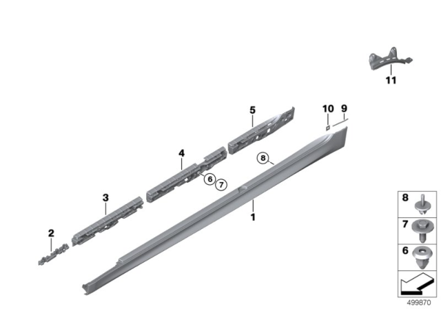 2018 BMW 540i M Trim, Sill / Wheel Arch Diagram