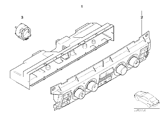 2002 BMW 745Li Control Unit, Automatic Air Conditioning Diagram