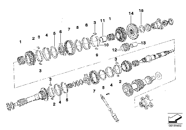 1968 BMW 1602 Spacer Diagram for 23221630221