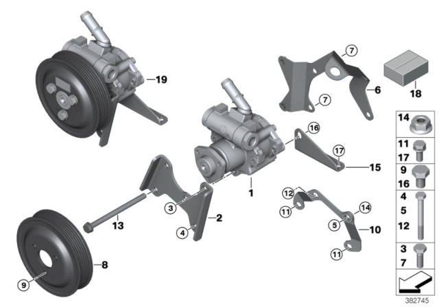 1998 BMW 328is Power Steering Pump Diagram