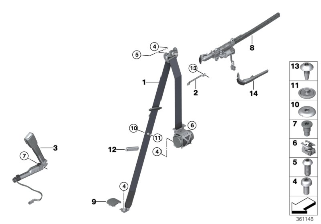 2016 BMW 428i Fillister Head Screw Diagram for 41007243852