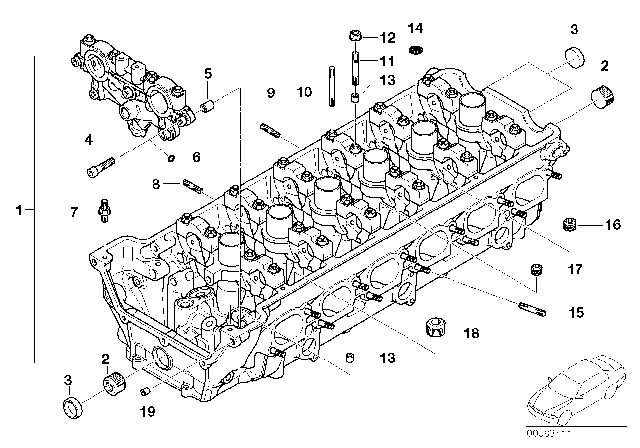 2002 BMW Z3 M Cylinder Head & Attached Parts Diagram 1