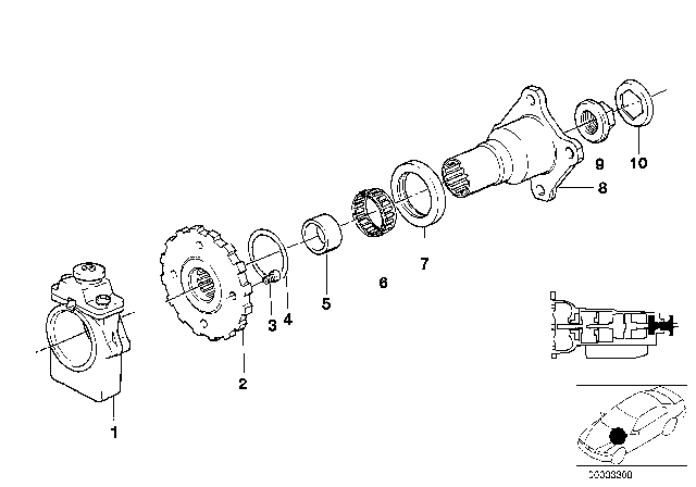 1988 BMW 325i Output (ZF 4HP22/24-H) Diagram