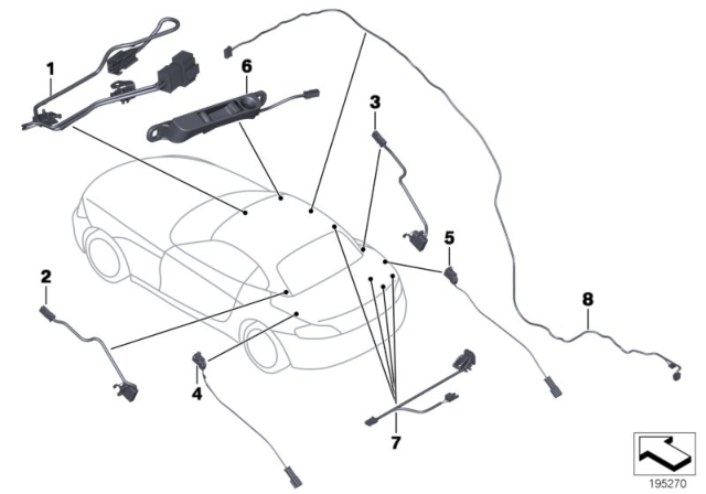 2011 BMW Z4 Microswitch, Roof Shell, Left Diagram for 54377227397