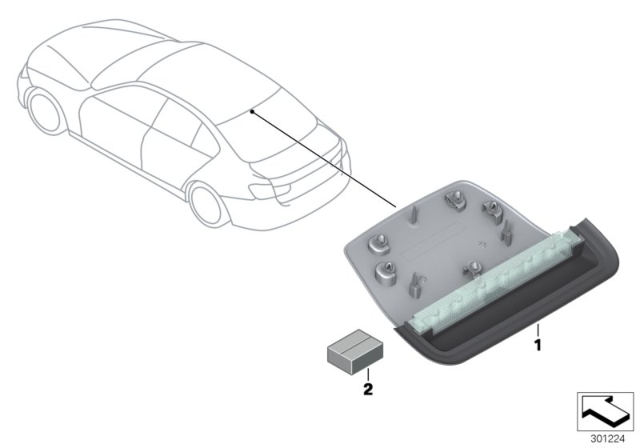 2014 BMW 328i xDrive Third Stoplamp Diagram