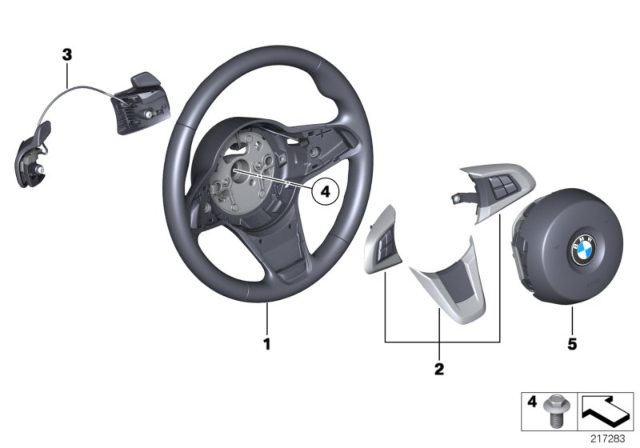 2016 BMW Z4 Set, Multifunction Switch Diagram for 32306799746