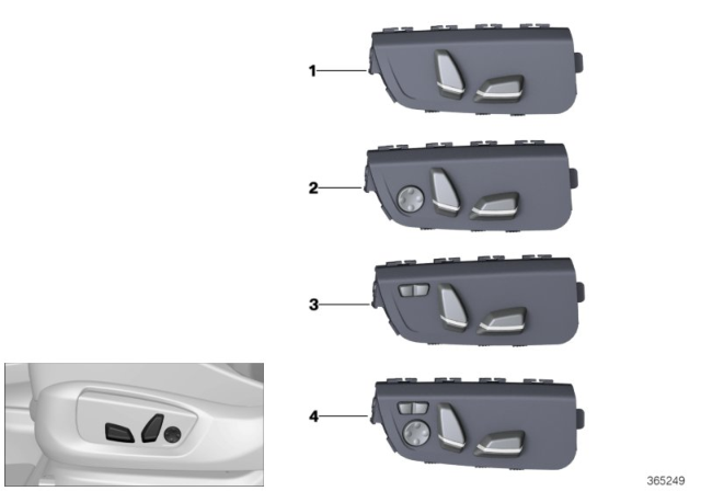 2013 BMW X3 Switch, Seat Adjustment, Front Passenger Diagram for 61319276626