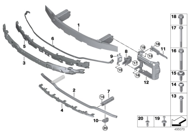 2020 BMW 330i xDrive Support, Front Diagram