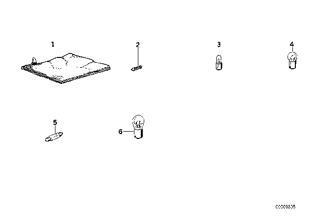 1987 BMW 528e Bulb / Fuse Diagram