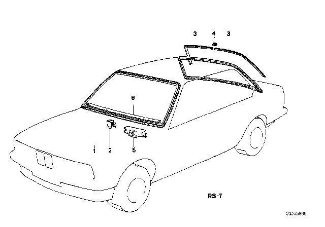 1990 BMW M3 Decorative Frame Left Diagram for 51311934901