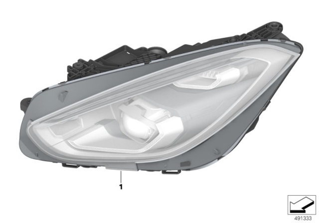 2020 BMW Z4 HEADLIGHT WITH LED TECHNOLOG Diagram for 63119498474