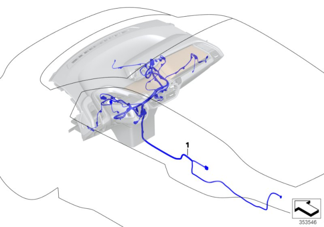 2018 BMW i3s Wiring Harness, Instrument Panel Diagram