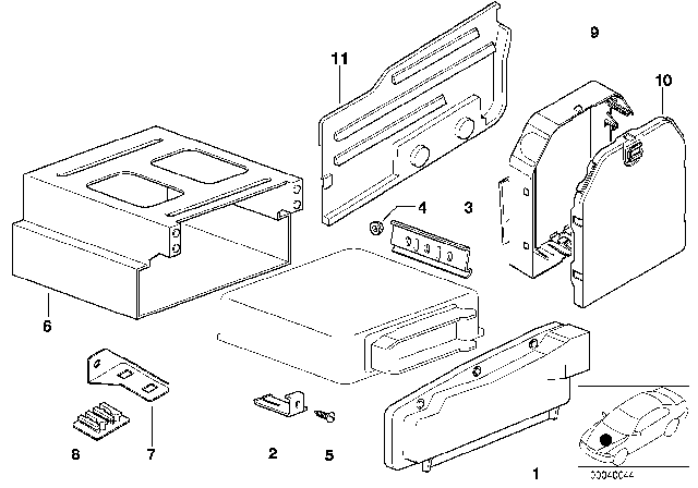 1993 BMW 320i DMC Cover And Mounting Parts Diagram