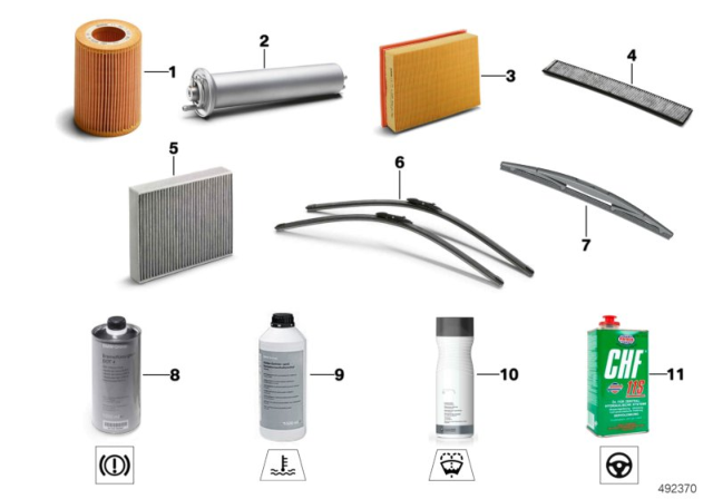 2015 BMW X3 Fuel Filter Cartridge Diagram for 13328584874