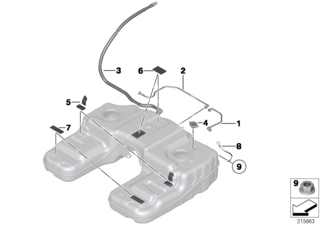 2011 BMW X6 DAMPING STRIP Diagram for 16111181428