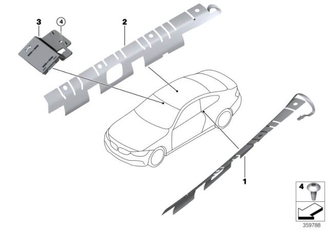 2015 BMW 435i Components, Radio Antenna Diagram