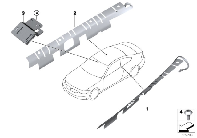 2019 BMW 440i Components, Radio Antenna Diagram