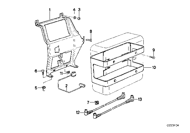 1993 BMW 850Ci Single Components CD Changer Diagram 1