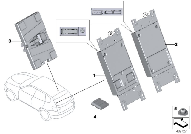 2014 BMW X3 Telematics Control Unit Diagram