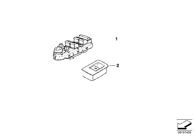 2011 BMW X5 Switch Window Lifter Diagram