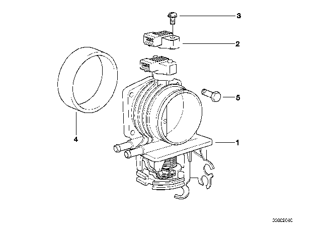 1997 BMW 528i Throttle Housing Assy Diagram 1