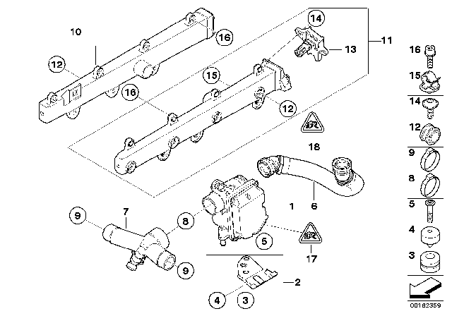 2010 BMW M3 Idle Control Device Diagram for 13417838024