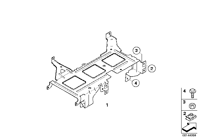 2011 BMW 328i Bracket For Video Module Diagram