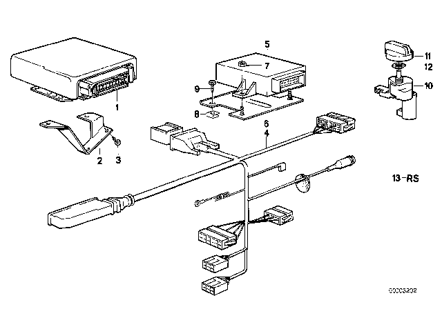 1985 BMW 535i Control Unit Egs, Programmed Diagram